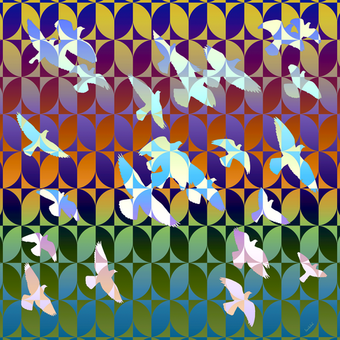 Silk Scarf Pieces of Peace