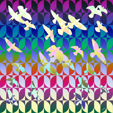 Silk Scarf Pieces of Peace